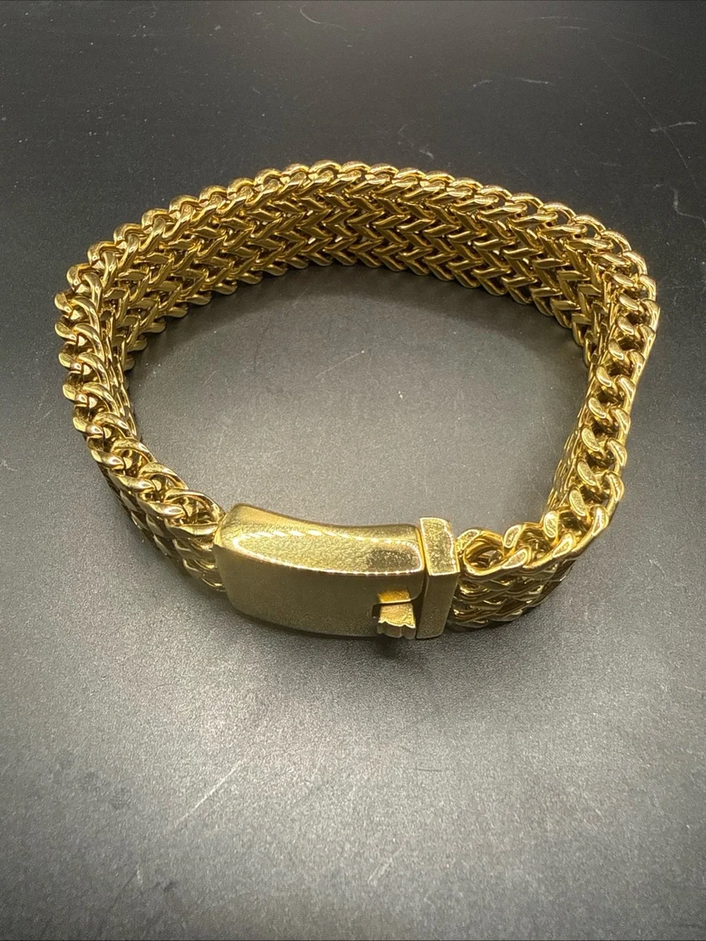 Invicta Gold Tone Men's Multi-Row Link Bracelet 9.5 inch